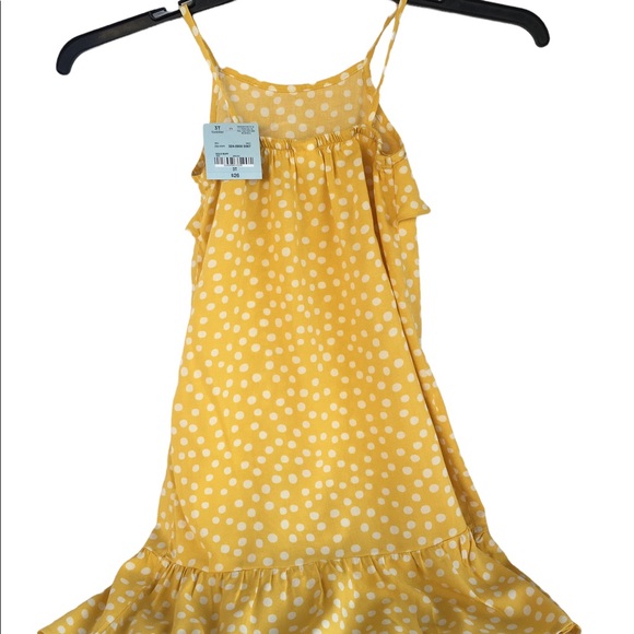 Oakie Dokie Yellow Sun Dress 3T NWT Cute Ruffle on bodice. Ruffle on bottom. - Picture 2 of 10